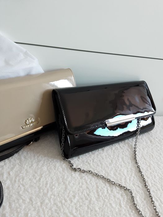 Torebka Wittcheen NOWA Kopertówka Cudna! Czarna Prezent Święta