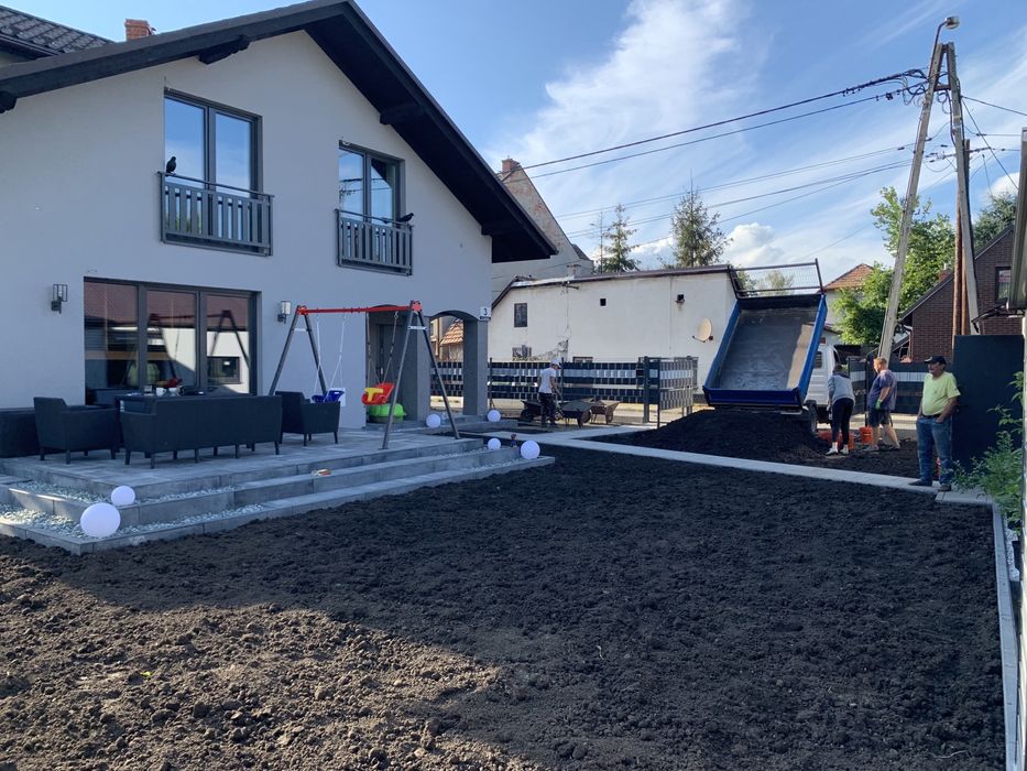 ziemia ogrodowa, czarnoziem, trawnik, bio kompost warzywa, minikoparka