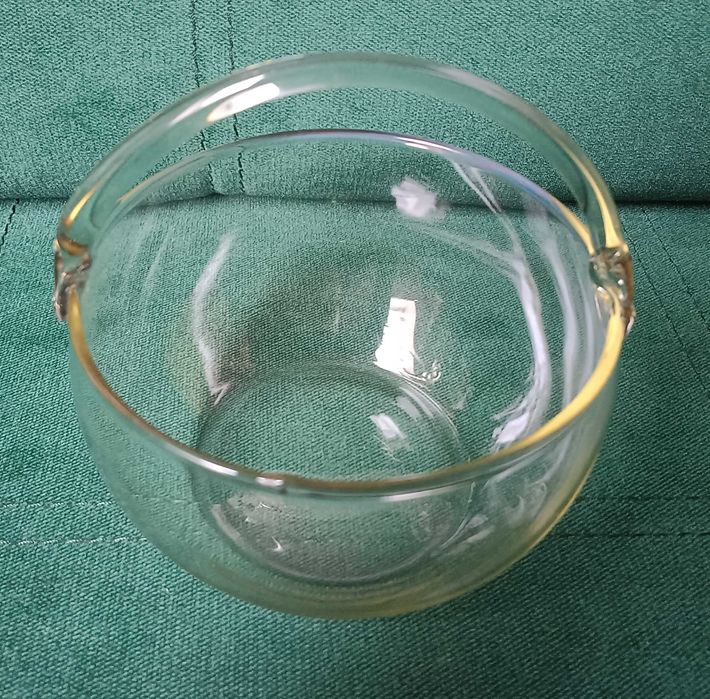 Koszyk szklany bomboniera patera z prl 14cmx14cm