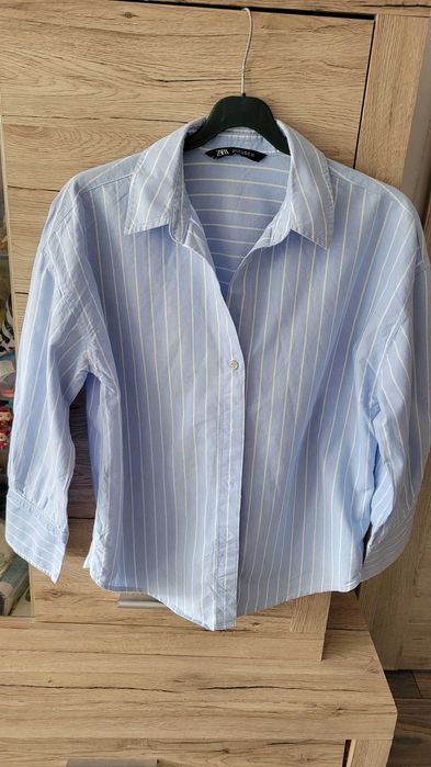 Koszula Oxford ZARA w paski – Rozmiar S (Oversize) | Stan IDEALNY