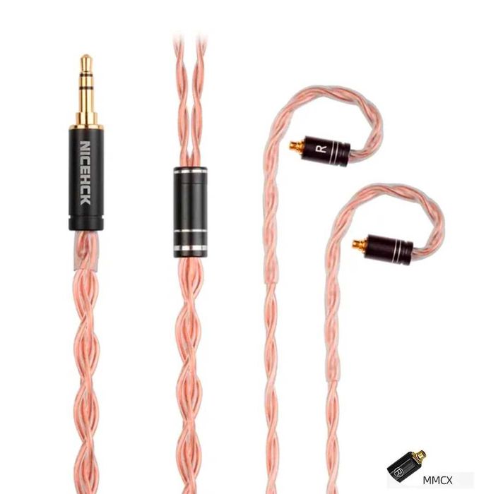 ‼️ NiceHCK GCT5 - сменный 4-х жильный медный OCC кабель для наушников!
