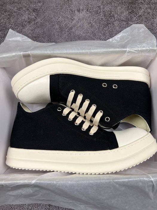 ТОПОВА ЯКІСТЬ‼️Кросівки Rick Owens Ramones Jambo Lace Black White,рік