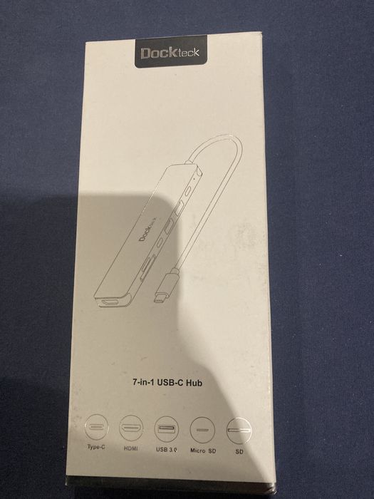 USB-C хаб Dockteck 7 in 1 - новий (Type c hub)