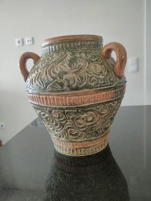 Vaso antigo em cerâmica "Aleluia".