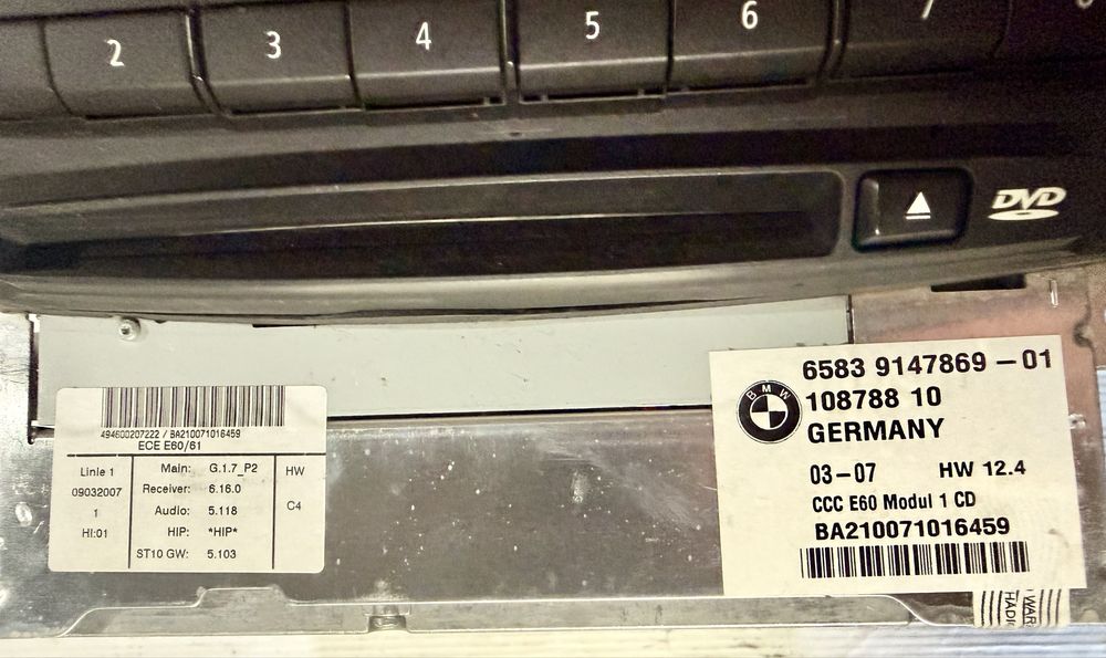 Radio CCC profissional Bmw E60/61