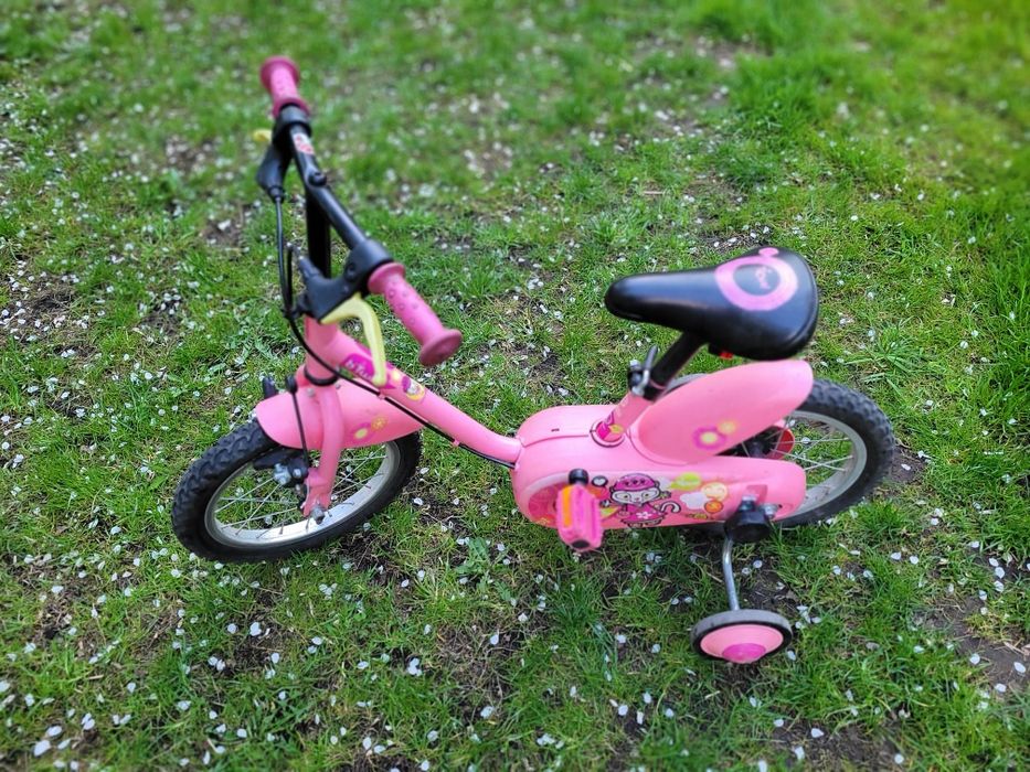 Rowerek dla dziecka z dokręcanymi kółkami; koła 14 cali; btwin