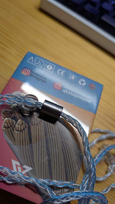 Кабель 3.5мм QKZ T1 Blue/Yellow/Brown