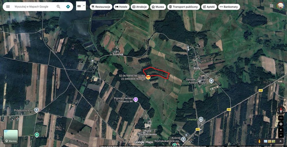 Grunty rolne Ł4 | 2.16ha | Ruda Wolińska 08-117 | 23km od Siedlec ...