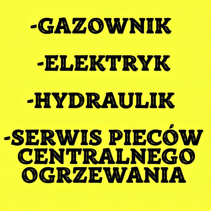 Elektryk,gazownik,hydraulik,PIECE C.O Montaż-SERWIS,urzadzenia AGD