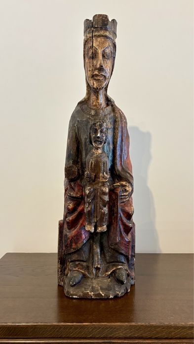 Estatueta / Escultura Policromada  Sedes Sapientiae - Arte Sacra