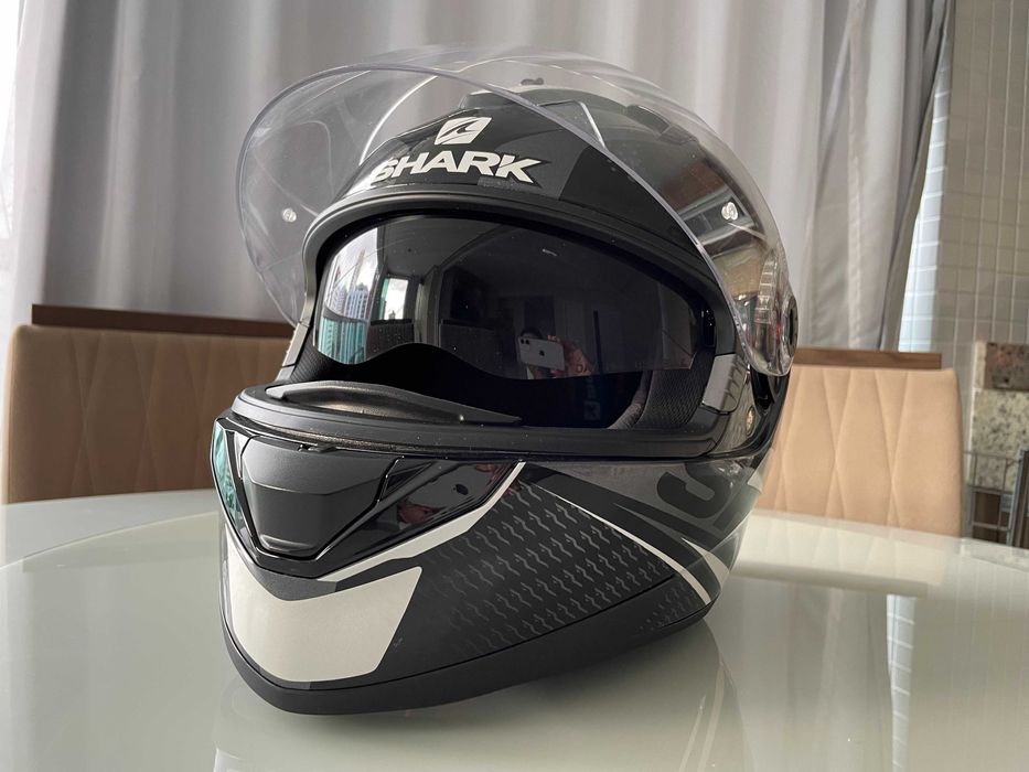 Capacete Shark Ridill 1.2 Mecca WKR Preto e Cinza