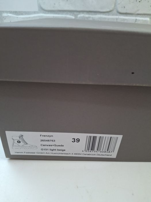 Sznurowane botki GANT Frenzyn beżowe skóra zamszowa canvas trapery r. 39