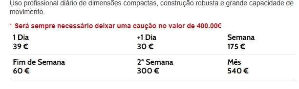Lavadora de alta pressão 180 BAR ( Aluguer )