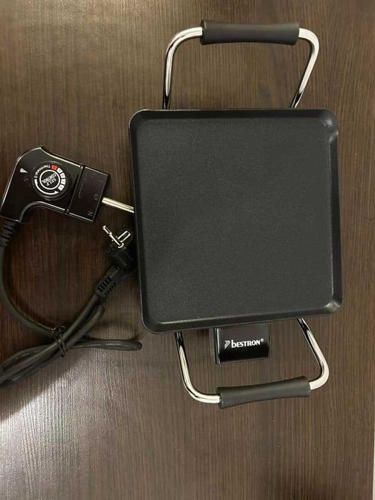 Bestron Grill Domowy Elektryczny, 1000 W, Czarny