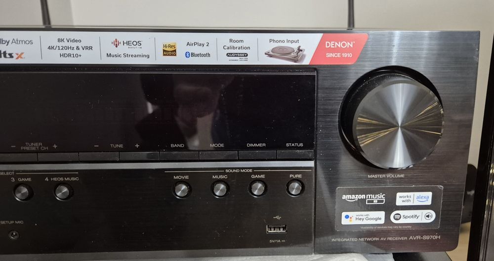 Amplituner Kina Domowego Denon AVR-S970H Amplituner 7.2 z Dolby Atmos