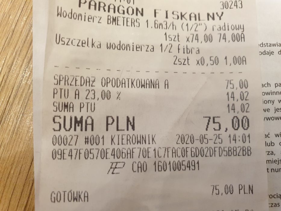 Wodomierz BMETERS 1/2" Nowy