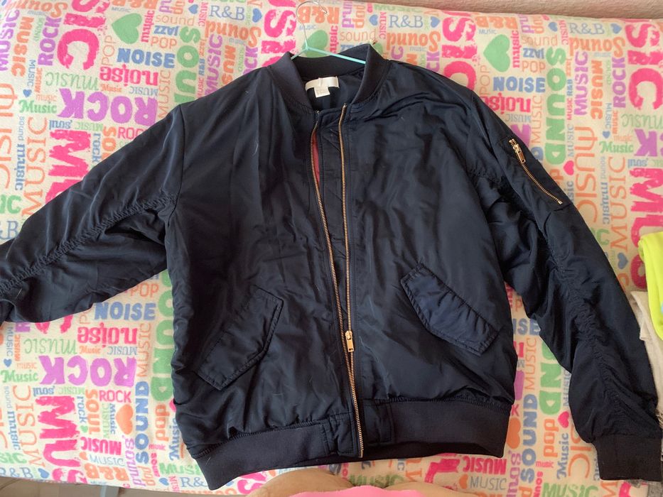 бомбер H&M синій