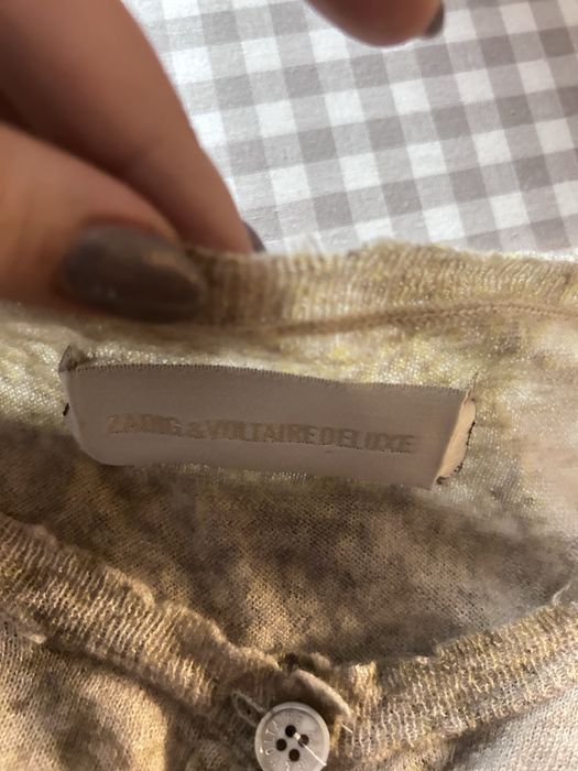Kaszmirowy kardigan Zadig & Voltaire rozmiar S kaszmir