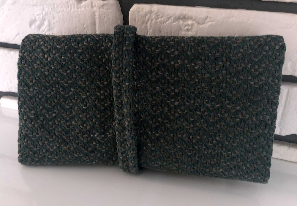 Handmade torba torebka kopertówka wiązana zieleń do ręki NOWA