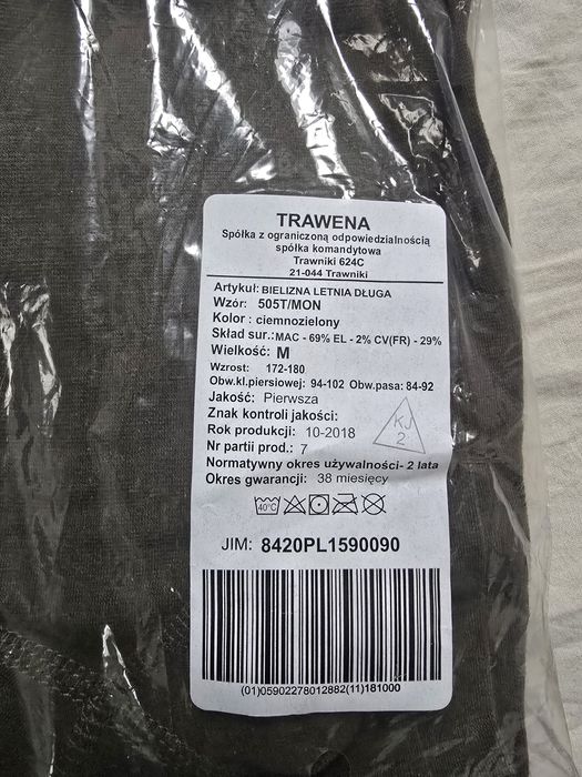 Bielizna letnia Długa MON-owska