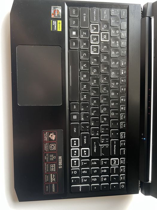Игровой Acer Nitro 5 (RTX 3070 / Ryzen 5 / 16GB / 750GB SSD) — Идеальное состояние