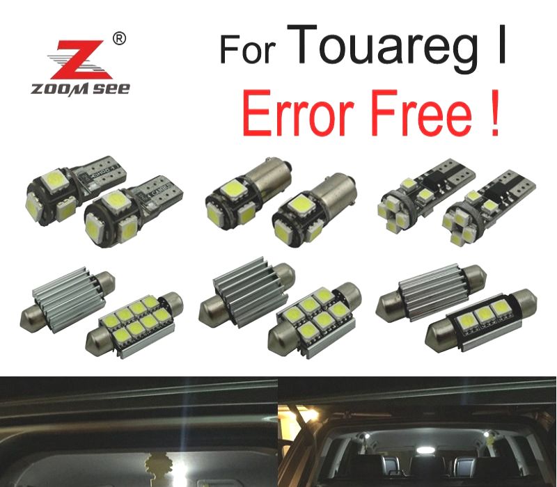 KIT COMPLETO DE 18 LÂMPADAS LED INTERIOR PARA VOLKSWAGEN VW TOUAREG I 7LA 7L6 7L7 2002-2009