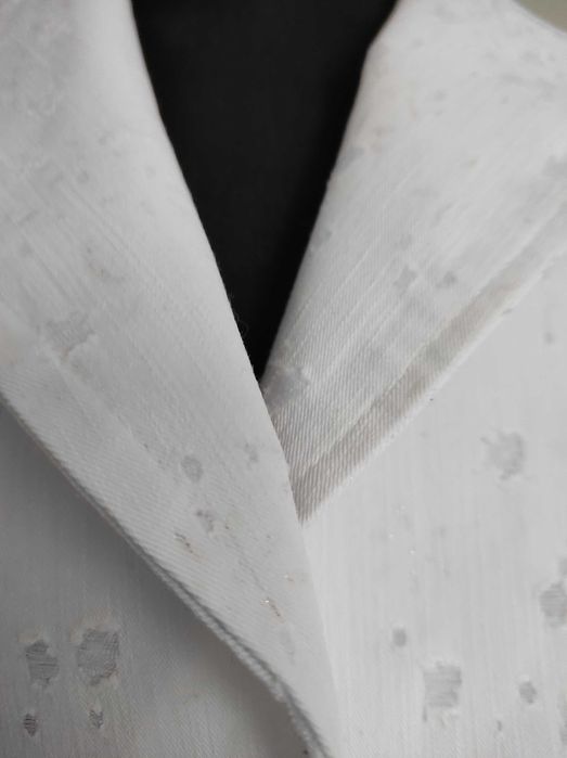 Marynarka, żakiet bawełniany, kolor biały, rozmiar 42