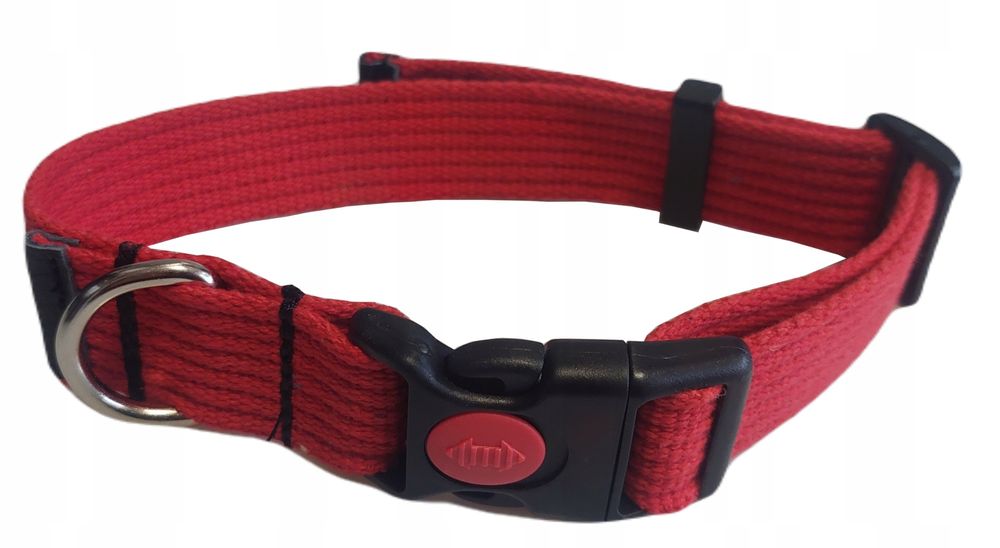 obroża dla dużego psa 30mm bawełniana parciana 66cm