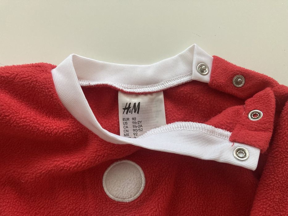 Tunika czerwona, polarowa H&M r. 92