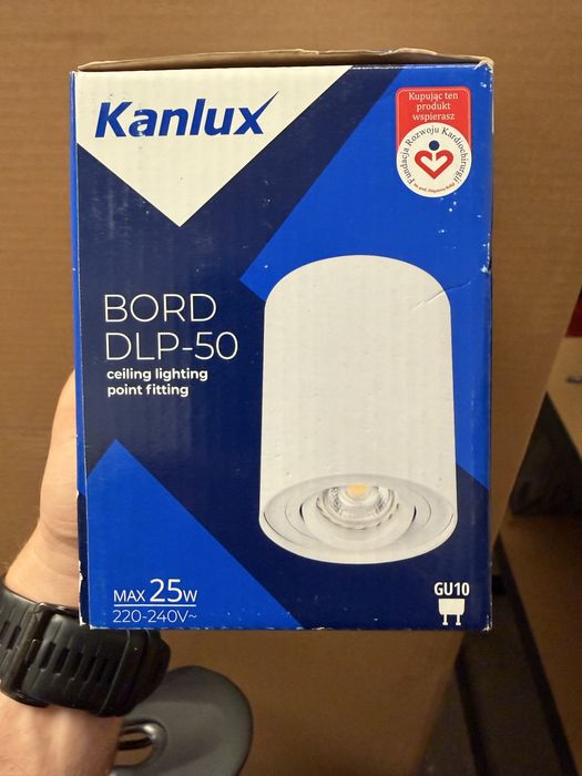 Oprawa sufitowa punktowa BORD biala DLP-50-W 2 SZTUKI
