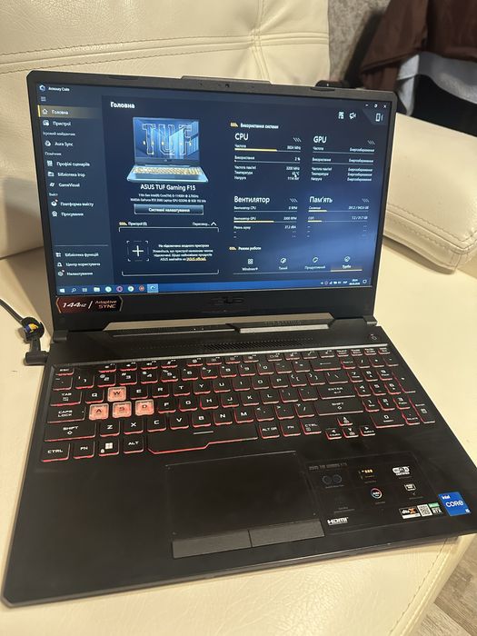 Аsus tuf gaming f15 i5-11400H RTX3060 ОЗП 32гб