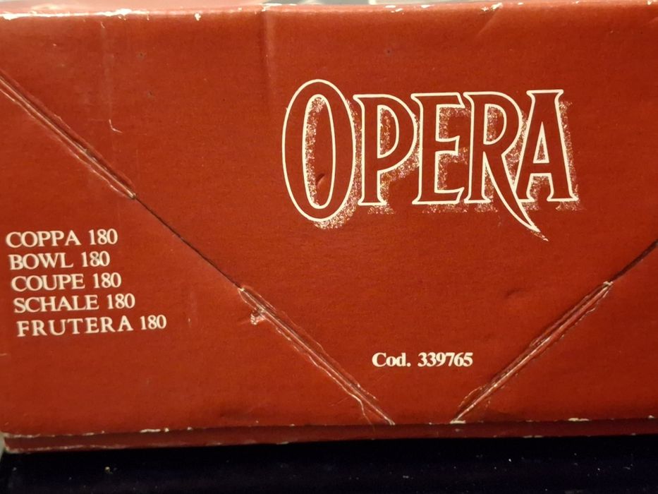 Antiguidade Taça de Cristal Opera nova em cx com selo RCR