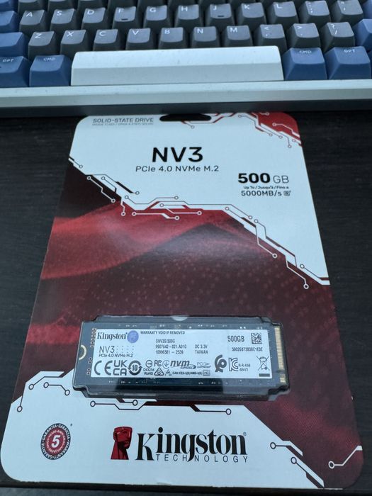 SSD Kingston nv3 500gb Новий