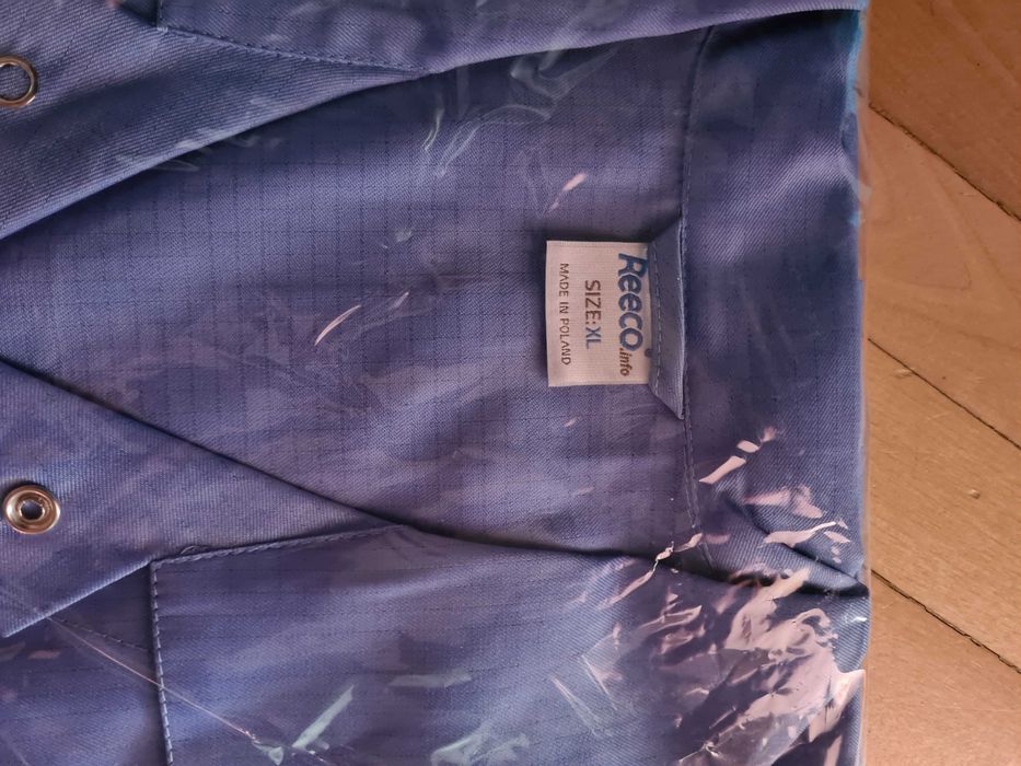 Fartuch ESD REECO niebieski unisex rozmiar S Nowy