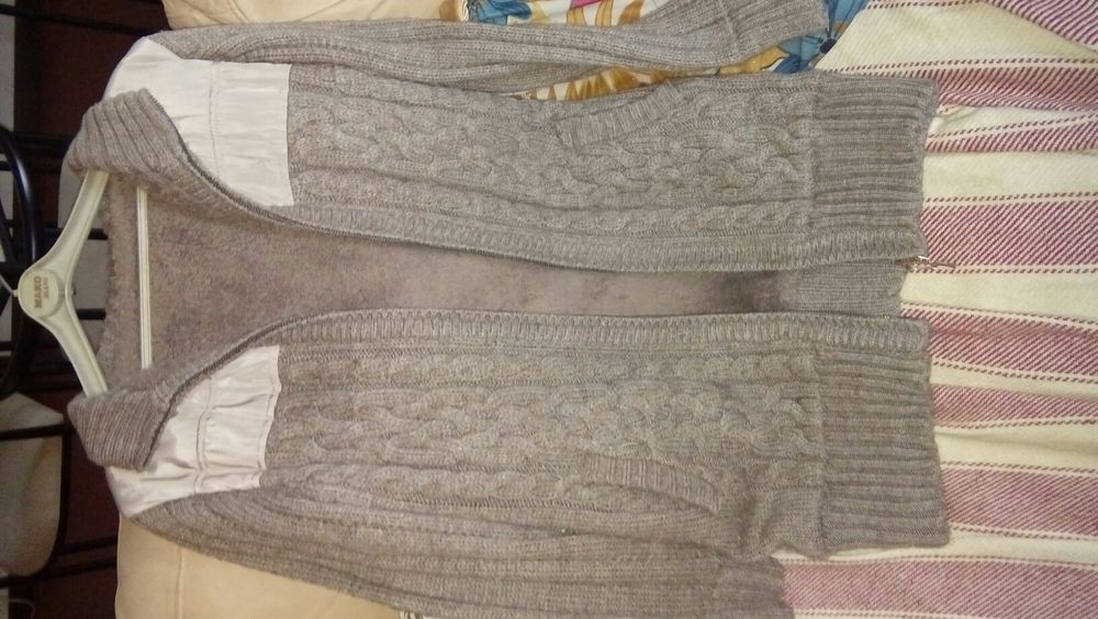 Casaco de malha com pelo por dentro