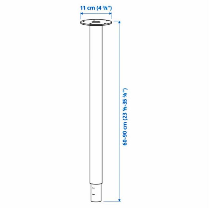 IKEA LINNMON + OLOV Mesa, branco, 100x60 cm