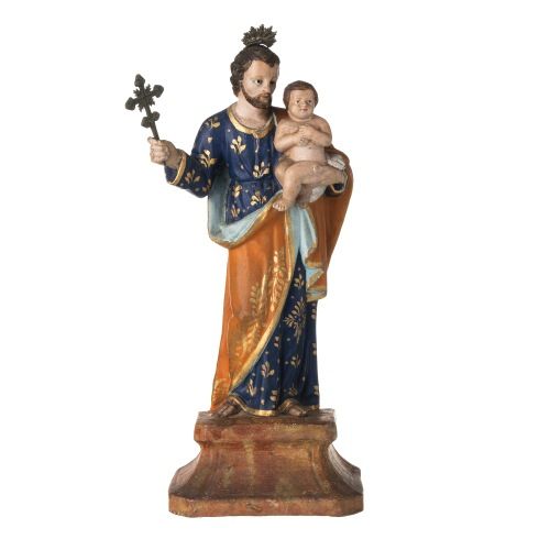 Arte Sacra - São José com menino Jesus - Século XIX