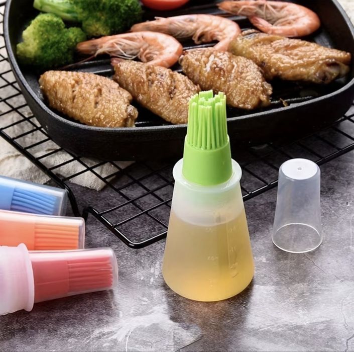 Pote de Silicone para Cozinha e Churrasco com Medidor Integrado