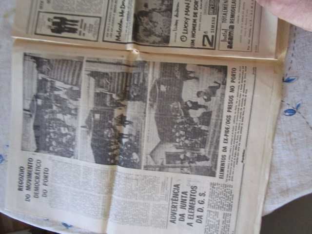 jornal 25 abril 1974 27 / 4 Libertação Caxias Entrevista Mário Soares