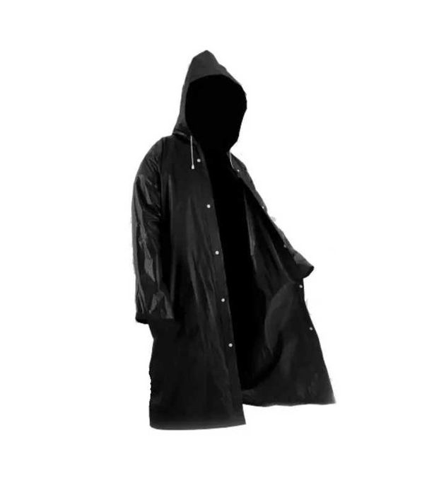 Casaco Impermeável Comprido, com Capuz, em Eva