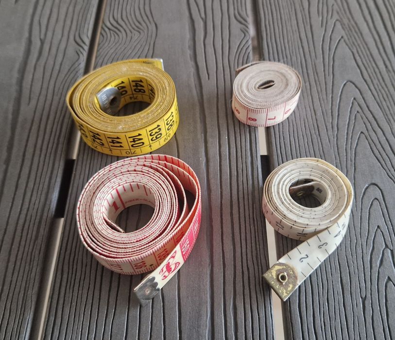 Conjunto de 4 fitas métricas de costura