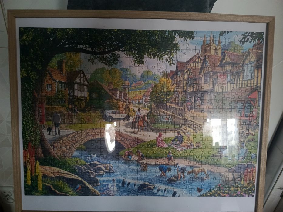 Obraz w ramce z puzzli