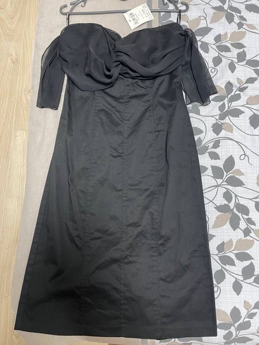 Вечернее летнее черное итальянское платье нарядное Morgan италия