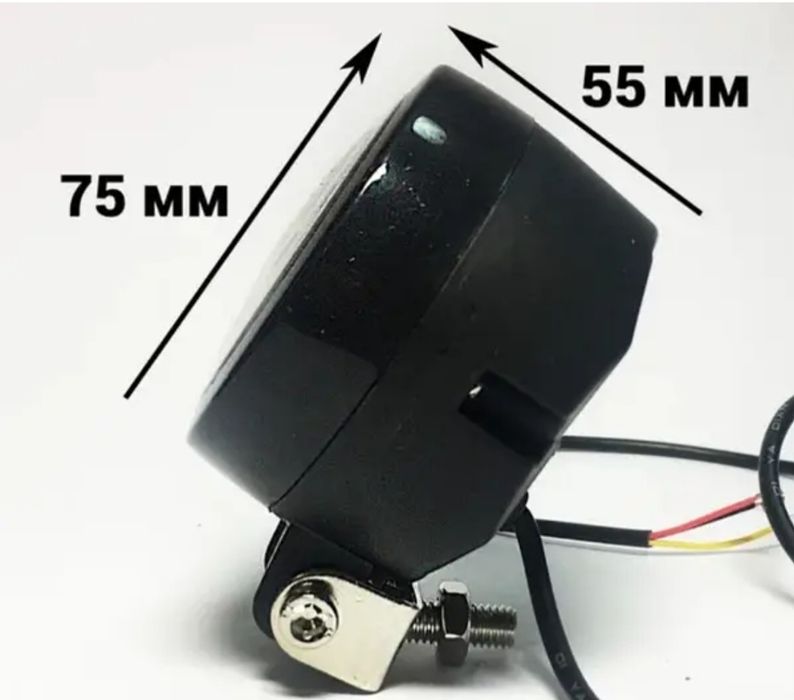 Светодиодные ПтФ LED 20W балка фара Белый+Желтый ДХО Авто СТГ мото 3в1