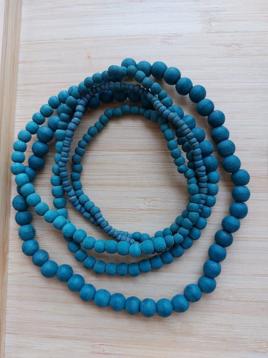 Colares Brincos Pulseira - Tons azul