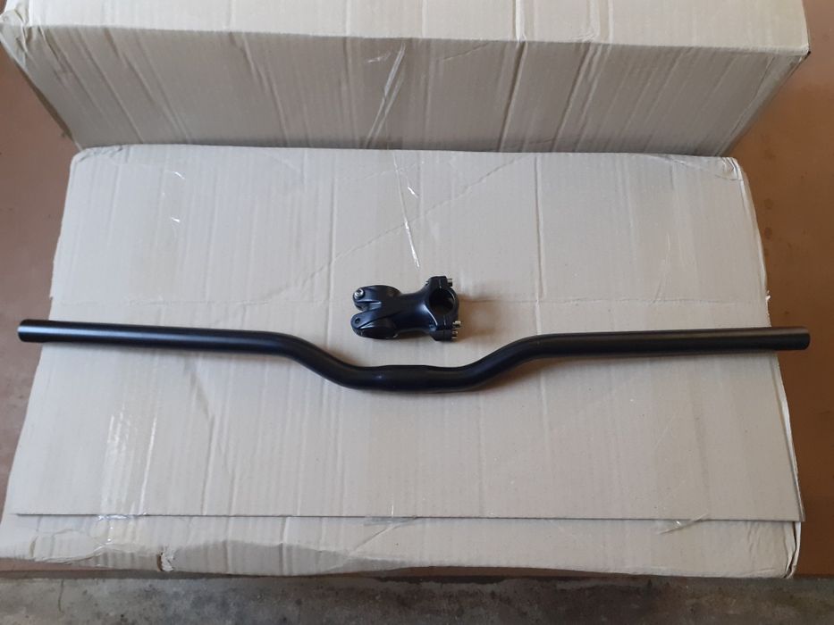 ВЕЛОсипедный руль 25.4х680мм +вынос 25.4х60мм алюминиевый черный.