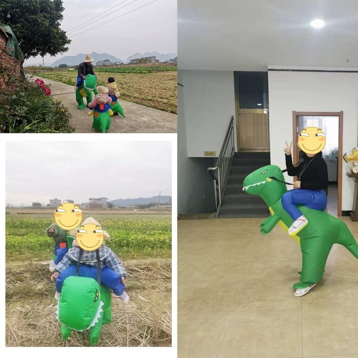 Nadmuchiwany Kostium Dinozaura Dla Dorosłych Rozmiar 150-180Cm