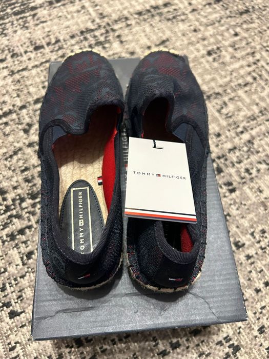 Espadryle tommy hilfiger na koturnie, r.38