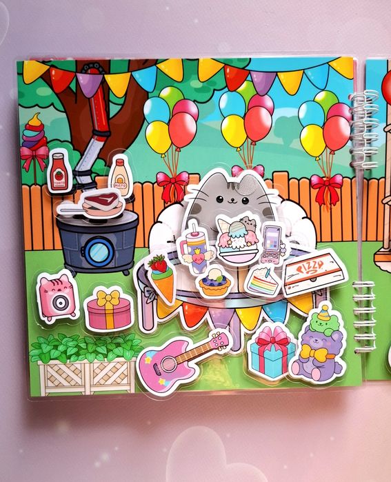 Альбом на липучках "Тока Бока: Моя Пушинка"  з котиком Пушин.