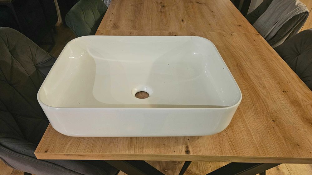 Umywalka nablatowa biała 50x38x12 cm  dwie sztuki